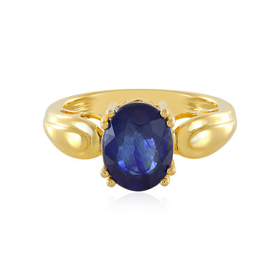 Anillo en plata con Zafiro azul de Madagascar