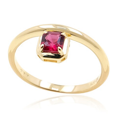 Anillo en oro con Espinela roja noble (de Melo)