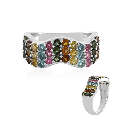 Anillo en plata con Turmalina amarilla