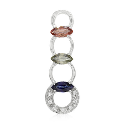 Colgante en plata con Zafiro Padparadscha