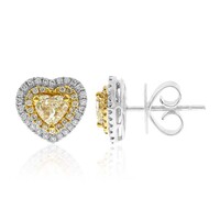 Pendientes en oro con Diamante amarillo SI  (CIRARI)