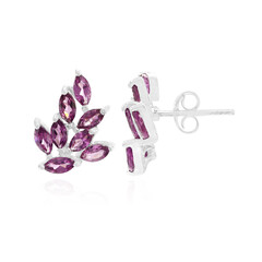 Pendientes en plata con Rodolita