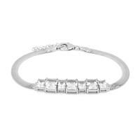 Brazalete en plata con Topacio blanco
