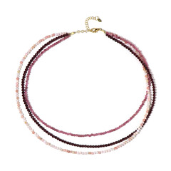 Collar en plata con Turmalina rosa de Nigeria