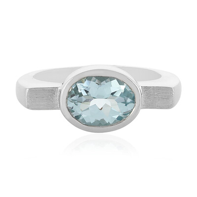 Anillo en plata con Topacio azul cielo (MONOSONO COLLECTION)
