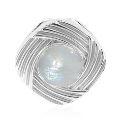 Colgante en plata con Piedra de Luna arcoíris