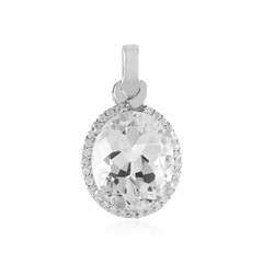 Colgante en plata con Topacio blanco