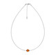 Collar en plata con Ámbar báltico cognac (MONOSONO COLLECTION)