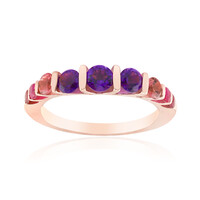 Anillo en plata con Amatista de Zambia