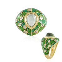 Anillo en plata con Amatista verde (Adela Silber)