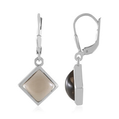 Pendientes en plata con Cuarzo ahumado