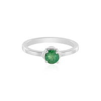 Anillo en plata con Esmeralda de Zambia