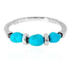 Anillo en plata con Turquesa bella durmiente (Anne Bever)