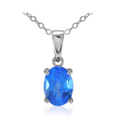 Collar en plata con Topacio azul índigo