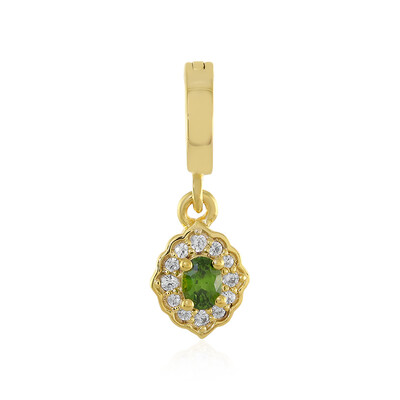 Colgante en plata con Zircón verde Ceylon