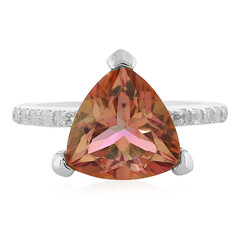 Anillo en plata con Topacio místico durazno