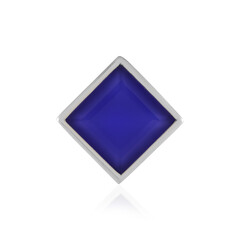 Colgante en plata con Calcedonia azul