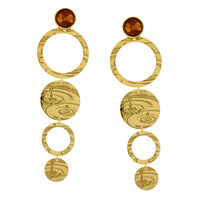Pendientes en plata con Ámbar báltico
