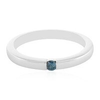 Anillo en plata con Diamante azul I3