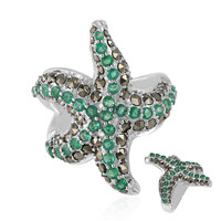 Anillo en plata con Esmeralda de Zambia (Annette classic)