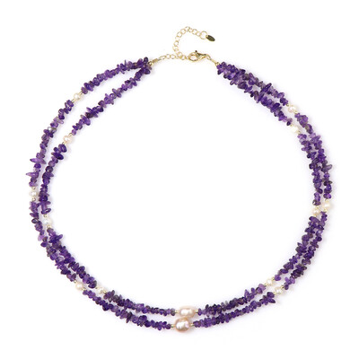 Collar en plata con Amatista de Zambia (Riya)