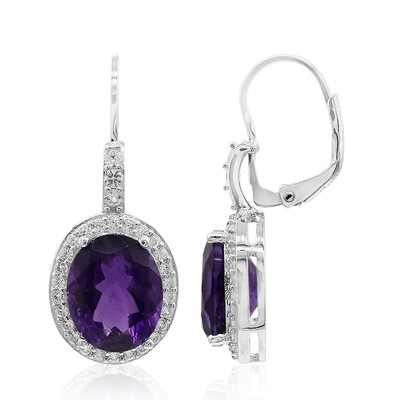 Pendientes en plata con Amatista de Marruecos