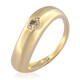 Anillo en oro con Diamante champán I2 (de Melo)