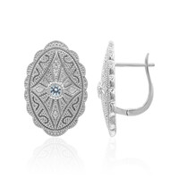 Pendientes en plata con Topacio azul cielo