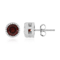 Pendientes en plata con Granate de Mozambique