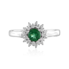 Anillo en plata con Apatita verde