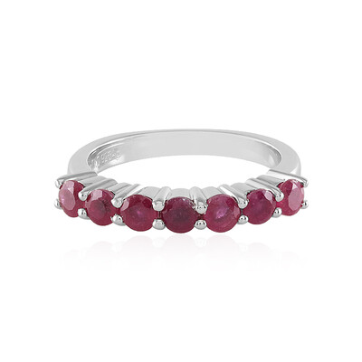 Anillo en plata con Rubí de Madagascar