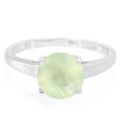 Anillo en plata con Prehnita