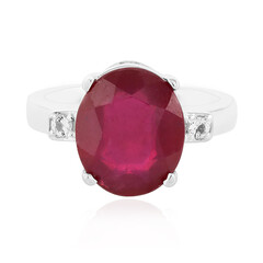 Anillo en plata con Rubí de Madagascar