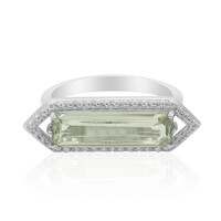 Anillo en plata con Amatista verde