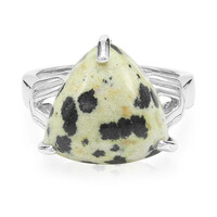 Anillo en plata con Jaspe Dálmata