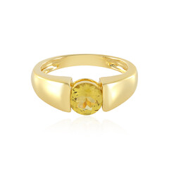 Anillo en plata con Berilo amarillo