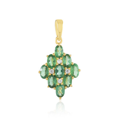 Colgante en plata con Apatita verde