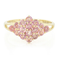 Anillo en oro con Zafiro Padparascha no calentado (AMAYANI)
