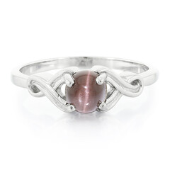 Anillo en plata con Escapolita ojo de gato