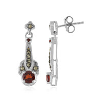 Pendientes en plata con Granate de Mozambique