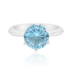 Anillo en plata con Topacio azul cielo