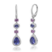 Pendientes en oro con Tanzanita AAA (CIRARI)