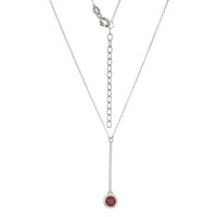Collar en plata con Granate de Mozambique