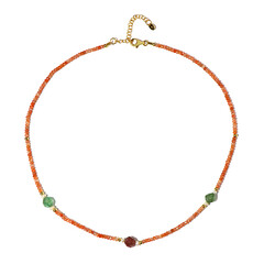 Collar en plata con Cuarzo Fresa