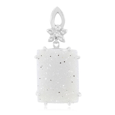 Colgante en plata con Ágata brillante