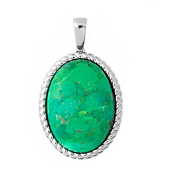 Colgante en plata con Turquesa verde Mohave Kingman