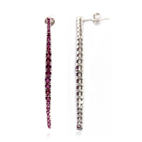 Pendientes en plata con Rodolita