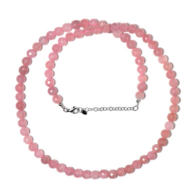 Collar en plata con Cuarzo rosa