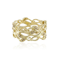 Anillo en oro con Diamante champán I2 (de Melo)