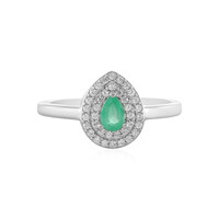 Anillo en plata con Esmeralda de Rusia